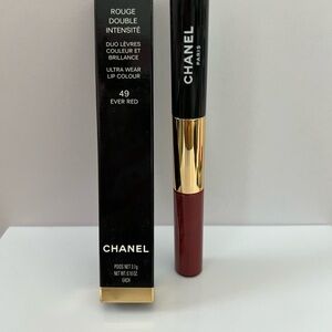 Chanel Rouge Double Intensite Ultra Wear Lip Color 49 EVER RED NEW NIB Duo Tenue
